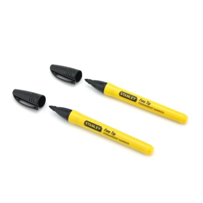 Marker permanent Stanley 0-47-316, varf subtire, set 2 bucati foto