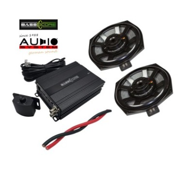 Pachet 2 subwoofere Audio System dedicate pentru BMW E/F/G, cu amplificator 1 canale de la BassCore si cablu de alimentare de 5 metri. CarStore Techno foto