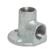 Cot Fontă Maleabilă Zincată, Racord Filetat Perete 90&deg;, 1/2&quot;