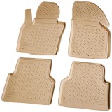 Set de 4 covorase bej cauciuc 3D stil tavita premium pentru VW Tiguan 5N 2007-2016, Volkswagen