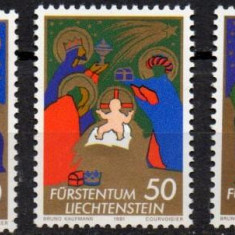 LIECHTENSTEIN 1981, Craciun, Arta, serie neuzata, MNH