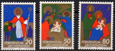 LIECHTENSTEIN 1981, Craciun, Arta, serie neuzata, MNH foto