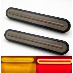 Set 2 lampi spate 12,3 cm cu 3 functii, efect neon , semnal dinamic 12v-24v