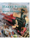 Harry Potter si piatra filosofala (editie ilustrata) - J. K. Rowling, Florin Bican