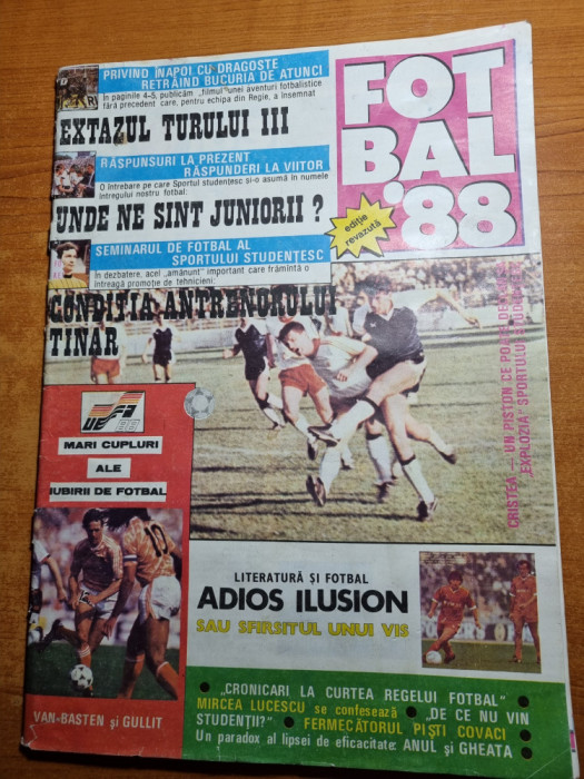 fotbal 1988-gica hagi,mircea lucescu,silviu lung,emeric jenei,pisti covaci