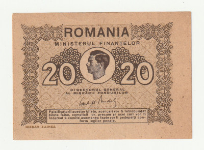 Romania, 20 lei 1945 _UNC *cod B6 foto