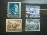 Lot 4 Timbre Vechi WW2 Germania al Treilea Reich 1941-1944 - Luftfeldpost Ju-52, Wehrmacht, MG34 -A228