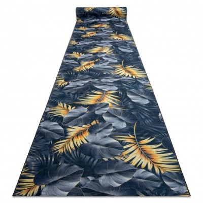 Traversa anti-alunecare LOTUS FERNS 45270 Frunze gri / aur PENTRU SPĂLARE, 80 cm foto