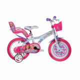 Bicicleta copii 14inch - Barbie la plimbare, Dino Bikes