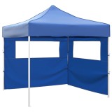 Gossi cort pliabil cu 2 pereti, albastru, 3 x 3 m