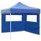 Gossi cort pliabil cu 2 pereti, albastru, 3 x 3 m