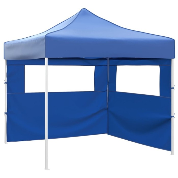 Gossi cort pliabil cu 2 pereti, albastru, 3 x 3 m