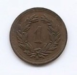Elvetia 1 Rappen 1910 - Bronz,16 mm KM-3.2