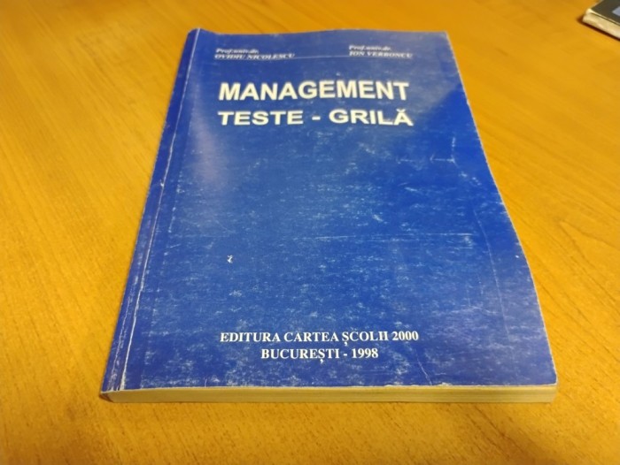 Management. Teste grila