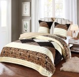 Cumpara ieftin Lenjerie Pat Cocolino Snorbi Co031, Microfibra Plusata, 3 Piese, , Bej, Maro