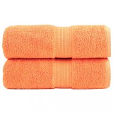 VidaXL Prosoape m&acirc;ini premium SOLUND 2 buc portocaliu 30x30 cm 600 gsm