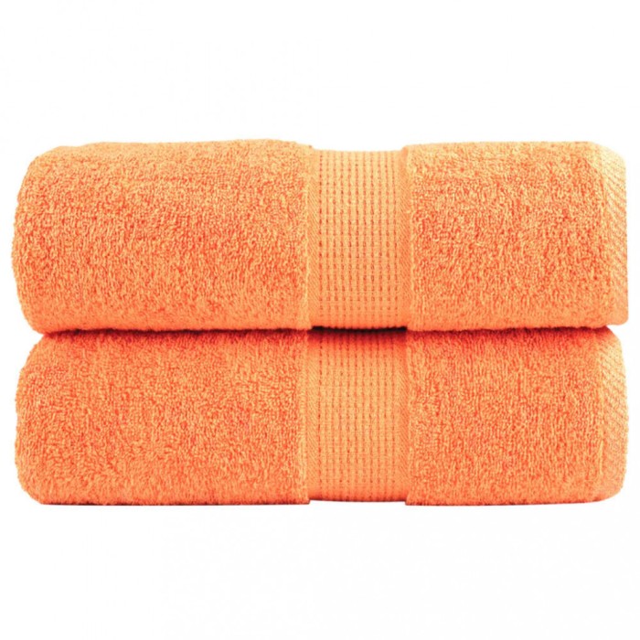 vidaXL Prosoape de baie premium SOLUND, 2 buc. portocalii, 30x30 cm, 600 g/m&sup2;