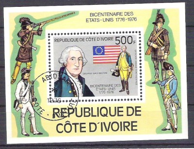 C&amp;ocirc;te d&amp;#039;Ivoire 1976 Scout, perf. sheet, used O.027 foto