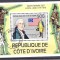 C&ocirc;te d&#039;Ivoire 1976 Scout, perf. sheet, used O.027