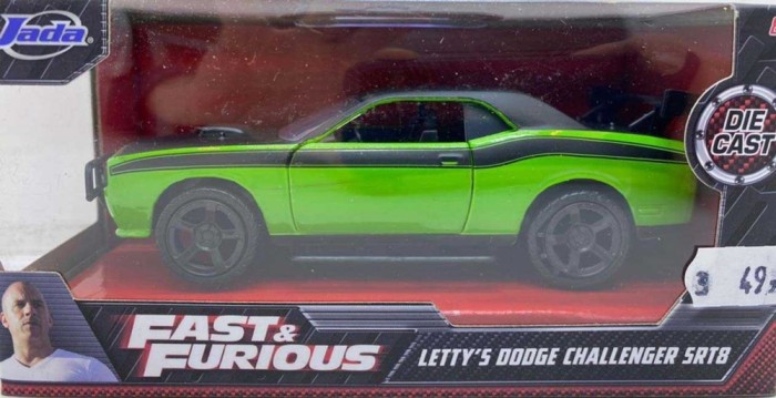 Macheta Fast and Furious Letty&#039;s Dodge Challenger SRT8, verde 1/