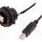 Conector USB B, piuli&amp;#355;a din spate, pt. montare pe panou, BULGIN - PX0844/B/0M50/B