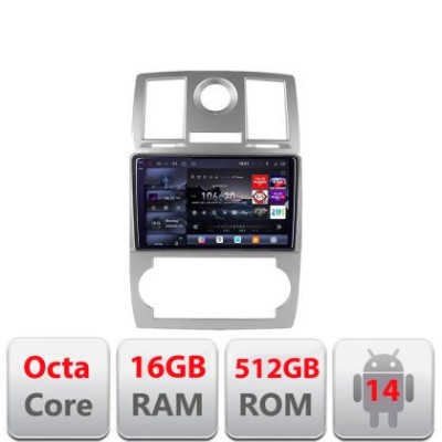 Navigatie Chrysler 300C 2004-2008 Edotec Kit-CH06 8 core QLED 2K 16+512 360 Android Waze USB Navigatie Internet Youtube Radio CarStore Technology foto
