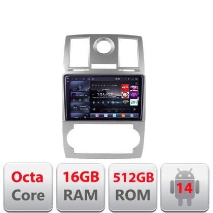 Navigatie Chrysler 300C 2004-2008 Edotec Kit-CH06 8 core QLED 2K 16+512 360 Android Waze USB Navigatie Internet Youtube Radio CarStore Technology