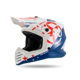 Casca copii motocross/enduro Ufo Plast Korey albastru / alb / rosu