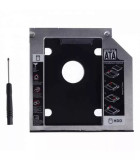 Rack adaptor super slim DVD SATA caddy la 2.5 SATA HDD sau SSD 9mm, Oem