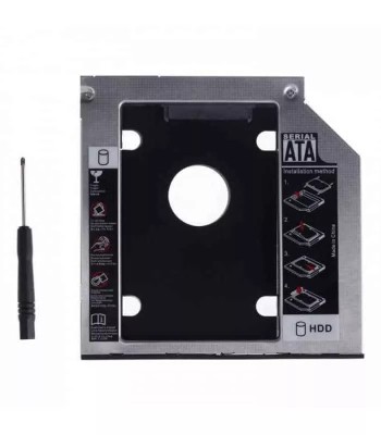 Rack adaptor super slim DVD SATA caddy la 2.5 SATA HDD sau SSD 9mm foto