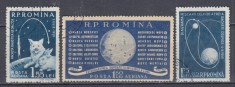 ROMANIA 1959 LP 487 ANUL GEOFIZIC INTERNATIONAL SERIE STAMPILATA