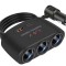 Adaptor brichetă auto 120W cu 3 ieșiri + USB + Tip C Fast Charge &ndash; Putere, Viteză și Versatilitate &icirc;n Mașina Ta