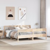 VidaXL Cadru de pat fără saltea, 200x200 cm, lemn masiv pin