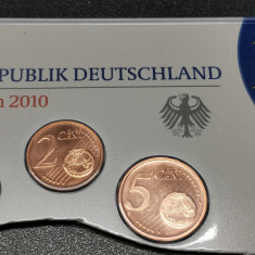 Germania monede proof 1 + 2 + 5 Cents 2010