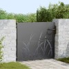 VidaXL Poartă de grădină Negru 85 x 100 cm Oțel vopsit &icirc;n pulbere 42015864