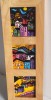 Triptic, unic tablou -pictura moderna ,PEISAJE RURALE, pictor roman contemporan, Natura, Ulei, Art Deco