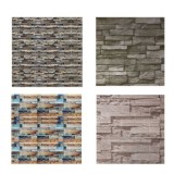 Tapet 3D Autoadeziv Piatră Relief, 70x70cm, Grosime 1cm, Gri, Multicolor, Caramida - Decor Modern Interior