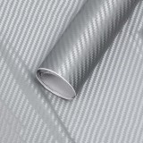 Folie colantare auto Carbon 3D - Argintiu (3m x 1,27m), AVEX