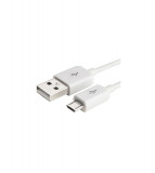 Cablu de date de la USB 2.0 la Micro USB-Lungime 2 Metri-Culoare Alb, Oem