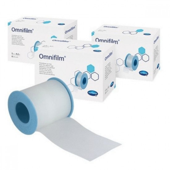 Bandă adezivă de prim ajutor Hartmann Omnifilm, transparentă, 2,5 cm x 5 m