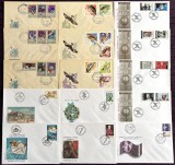 1966-2000 FDC Romania - Lot de 80 plicuri prima zi la 50% din cota
