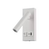 Aplica LED Klausen Smarty W 2W Alb 3000K Design Modern Minimalist 14.5x15x6 cm Lumina Calda Accent 38 Grade Ideala Pentru Dormitor Hol Eficienta