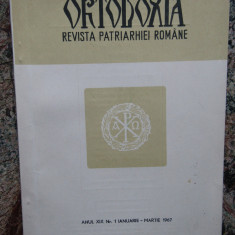 ORTODOXIA REVISTA PATRIARHIEI ROMANE ANUL XIX NR 1 IANUARIE - MARTIE 1967