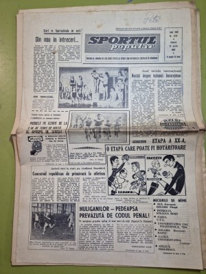ziarul sportul popular 15 aprilie 1967 - meciul de fotbal dinamo-rapid foto