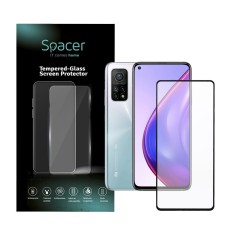 FOLIE STICLA Spacer pentru Xiaomi Mi 10T Pro 5G, grosime 0.3mm, acoperire totala ecran, strat special anti-ulei si anti-amprenta, Tempered Glass, stic foto