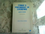 ETHIQUE et PERFORMANCE DE L&#039;ENTREPRISE (CARTE IN LIMBA FRANCEZA)