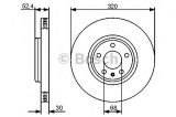 Disc frana AUDI Q5 (8R) (2008 - 2016) BOSCH 0 986 479 468