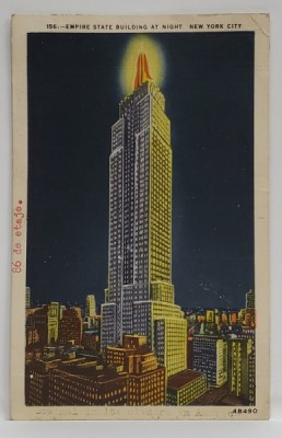NEW YORK , EMPIRE STATE BUILDING , CARTE POSTALA , 1949 foto