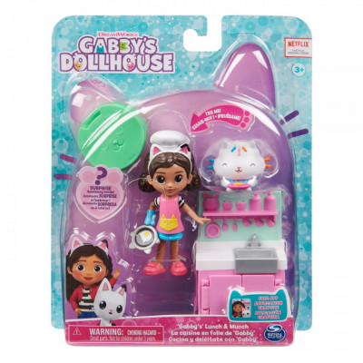 Gabbys Dollhouse Set Papusa 9.7Cm Cu Pisicuta Bucataria Lui Gabby foto
