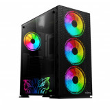 Carcasa PC Kona, RGB, fara sursa, ATX, Middle Tower, Black, nJOY